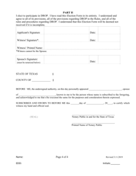 Deferred Retirement Option Program Election Form - City of Fort Worth, Texas, Page 4