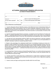 Actuarial Equivalent Pension Application (Alternate Pension Benefit) - City of Fort Worth, Texas, Page 4