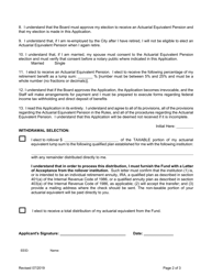 Actuarial Equivalent Pension Application (Alternate Pension Benefit) - City of Fort Worth, Texas, Page 5