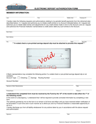 Electronic Deposit Authorization Form - City of Fort Worth, Texas
