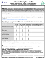 DOH Form 348-106 Certificate of Exemption From Immunization Requirements - Washington (English/Somali), Page 2