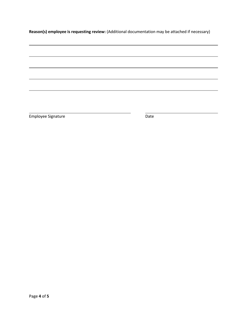 Flexible and Compressed Work Schedule Program Application for Change in Tour of Duty - Washington, D.C., Page 4