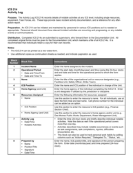Form ICS214 Activity Log, Page 3
