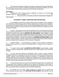 Covenant of Easement for Protection of Environmentally Sensitive Lands That Do Not Include Sensitive Biological Resources - City of San Diego, California, Page 2