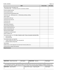 Form F-02643 Student Nurse Aide Skills Checklist - Wisconsin, Page 2