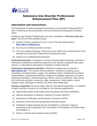 Document preview: DOH Form 670-147 Substance Use Disorder Professional Enhancement Plan (Ep) - Washington