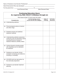 DOH Form 670-147 Substance Use Disorder Professional Enhancement Plan (Ep) - Washington, Page 3