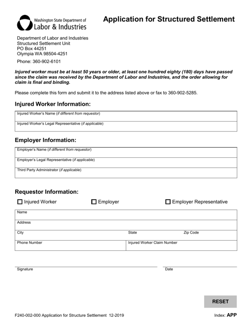 Form F240-002-000  Printable Pdf