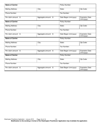 Form F245-411-000 Washington Practitioner Application - Washington, Page 10