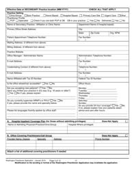 Form F245-411-000 Washington Practitioner Application - Washington, Page 3