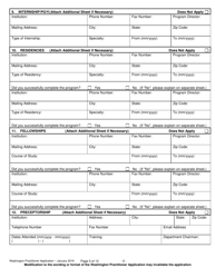 Form F245-411-000 Washington Practitioner Application - Washington, Page 5