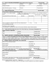 Form F245-411-000 Washington Practitioner Application - Washington, Page 6