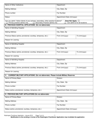 Form F245-411-000 Washington Practitioner Application - Washington, Page 7