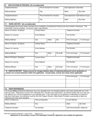 Form F245-411-000 Washington Practitioner Application - Washington, Page 8