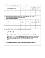 Form WYO-790 Out-of-State Employer Questionnaire - Wyoming, Page 2