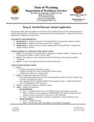 Annual Application for the Certification of the Drug-Free Workplace Premium Credit Program - Wyoming