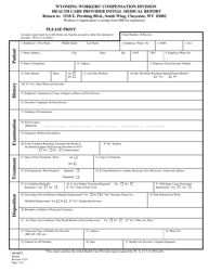 Document preview: Health Care Provider Initial Medical Report - Wyoming