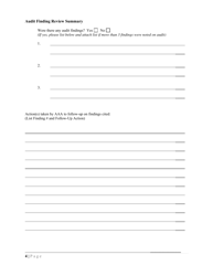 Audit/Reports Review Form - North Carolina, Page 5