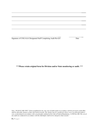 Audit/Reports Review Form - North Carolina, Page 6