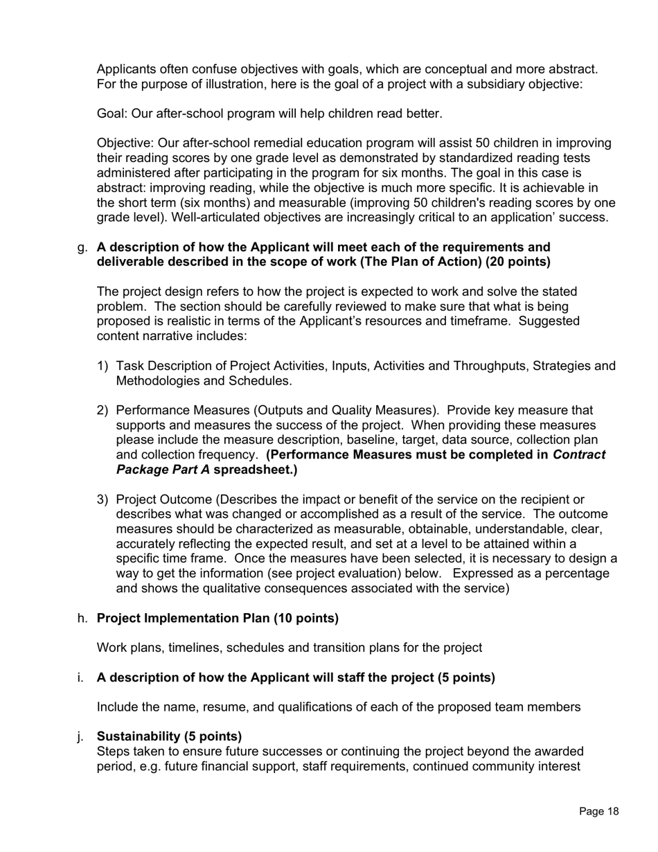 Request for Applications - Food and Nutrition Services - Employment and Training Program - North Carolina, Page 19