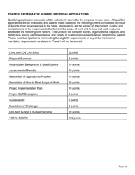 Request for Applications - Food and Nutrition Services - Employment and Training Program - North Carolina, Page 22