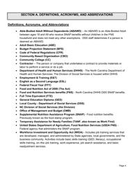 Request for Applications - Food and Nutrition Services - Employment and Training Program - North Carolina, Page 5