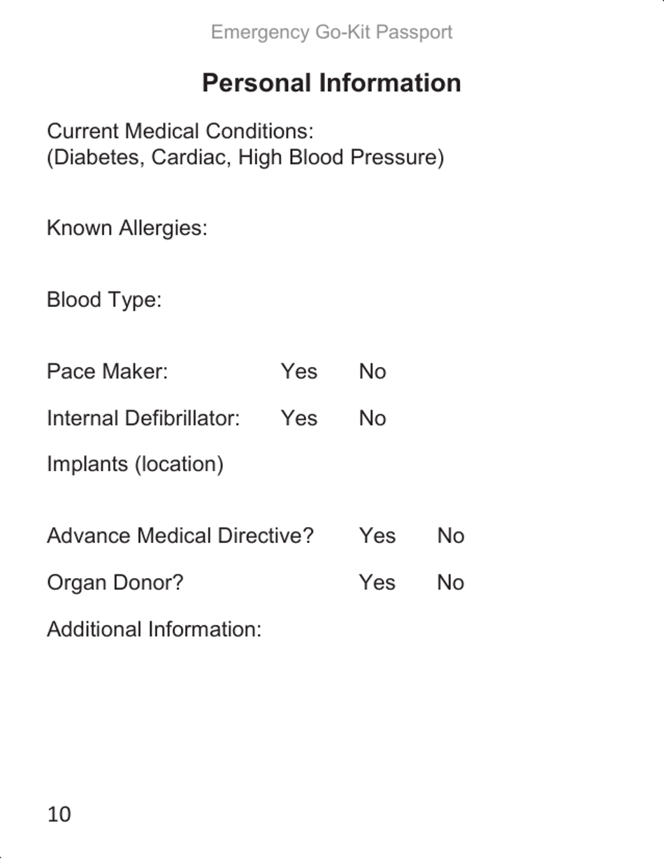 Emergency Go-Kit Passport - Tennessee, Page 11