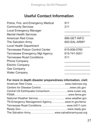 Emergency Go-Kit Passport - Tennessee, Page 28
