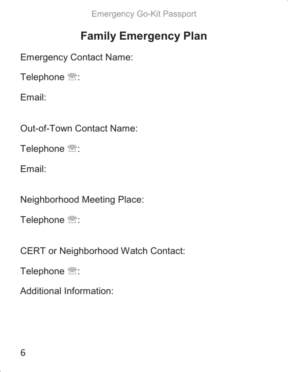 Emergency Go-Kit Passport - Tennessee, Page 7