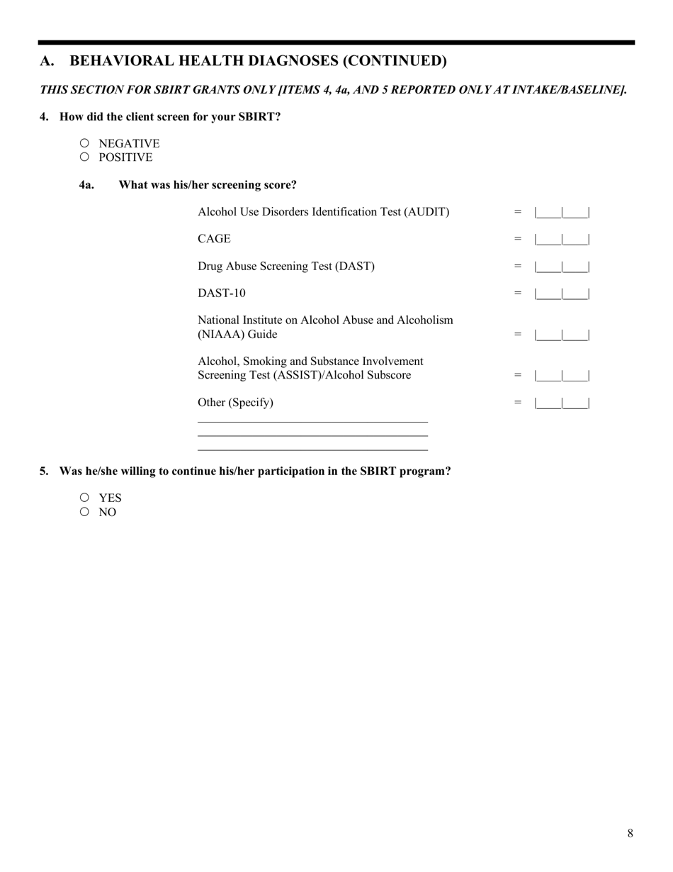 Government Performance and Results Act (Gpra) Client Outcome Measures for Discretionary Programs, Page 12