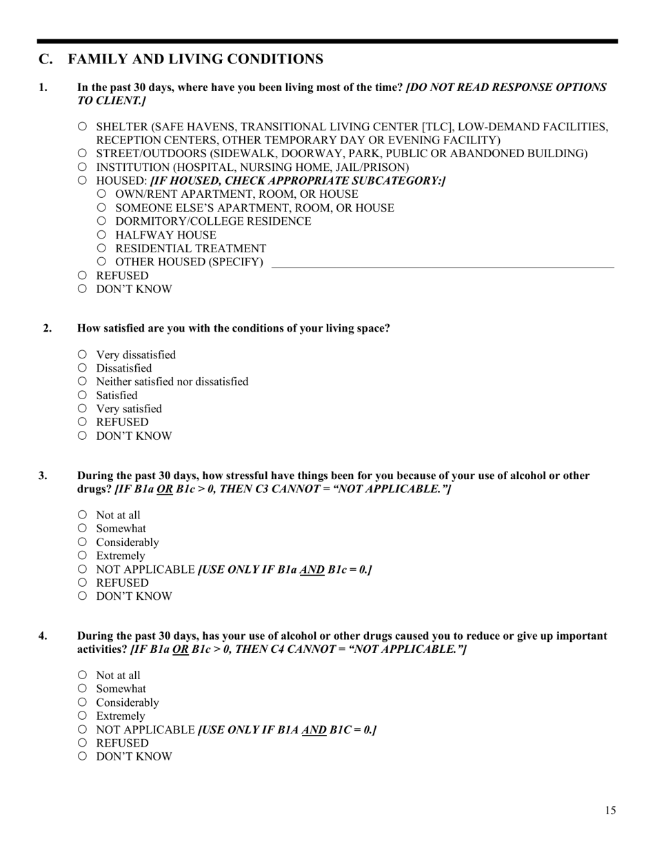 Government Performance and Results Act (Gpra) Client Outcome Measures for Discretionary Programs, Page 19
