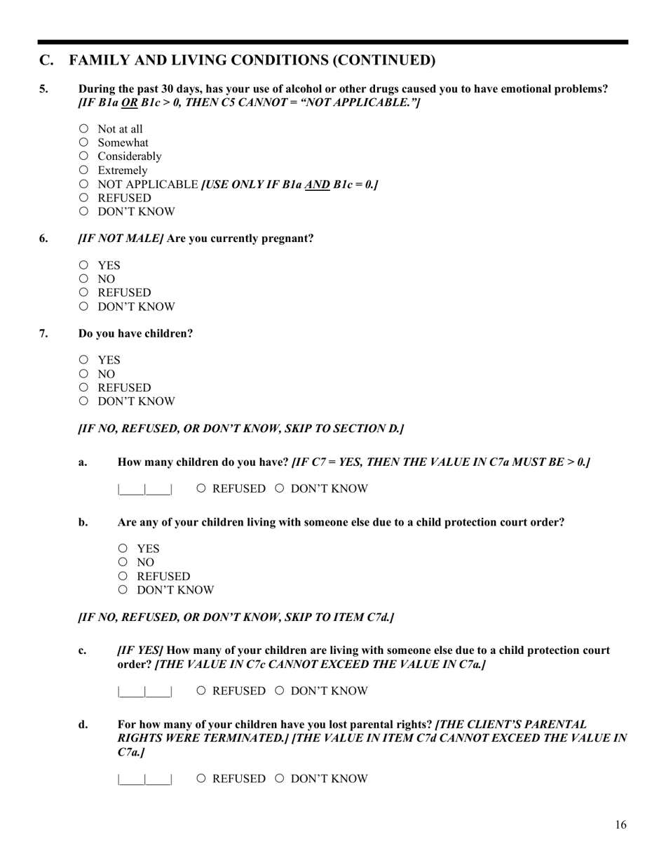 Government Performance and Results Act (Gpra) Client Outcome Measures for Discretionary Programs, Page 20