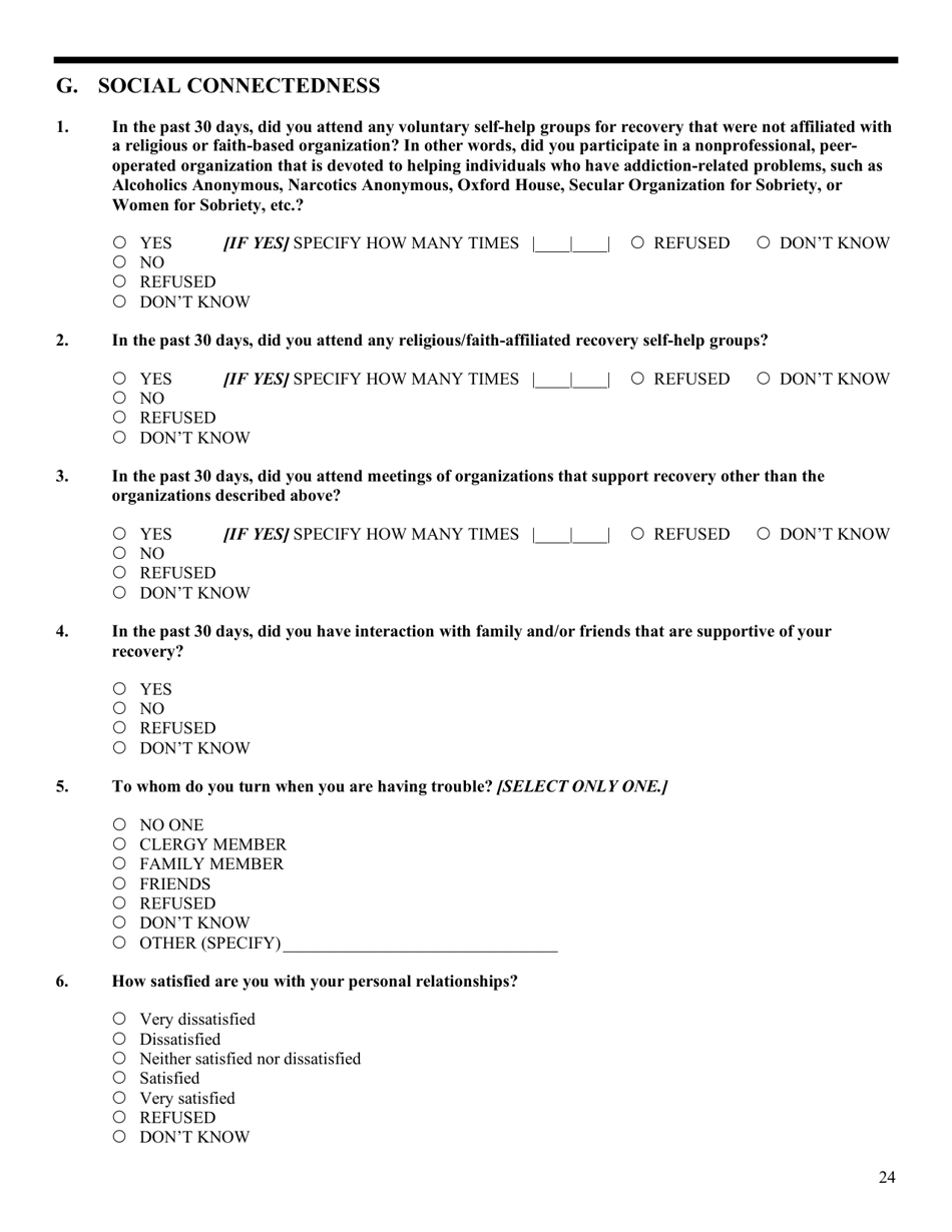 Government Performance and Results Act (Gpra) Client Outcome Measures for Discretionary Programs, Page 28