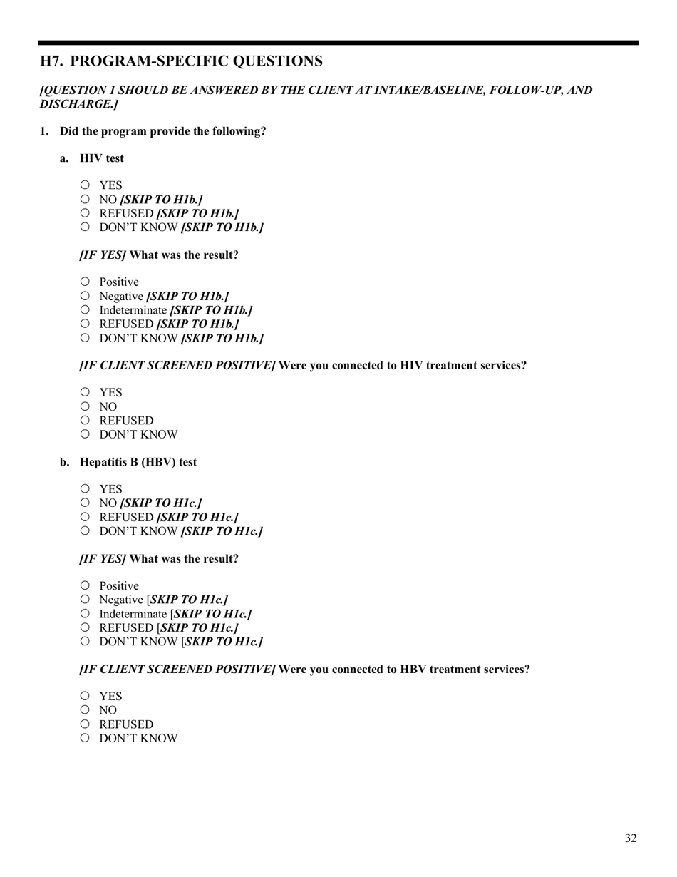 Government Performance and Results Act (Gpra) Client Outcome Measures for Discretionary Programs, Page 36