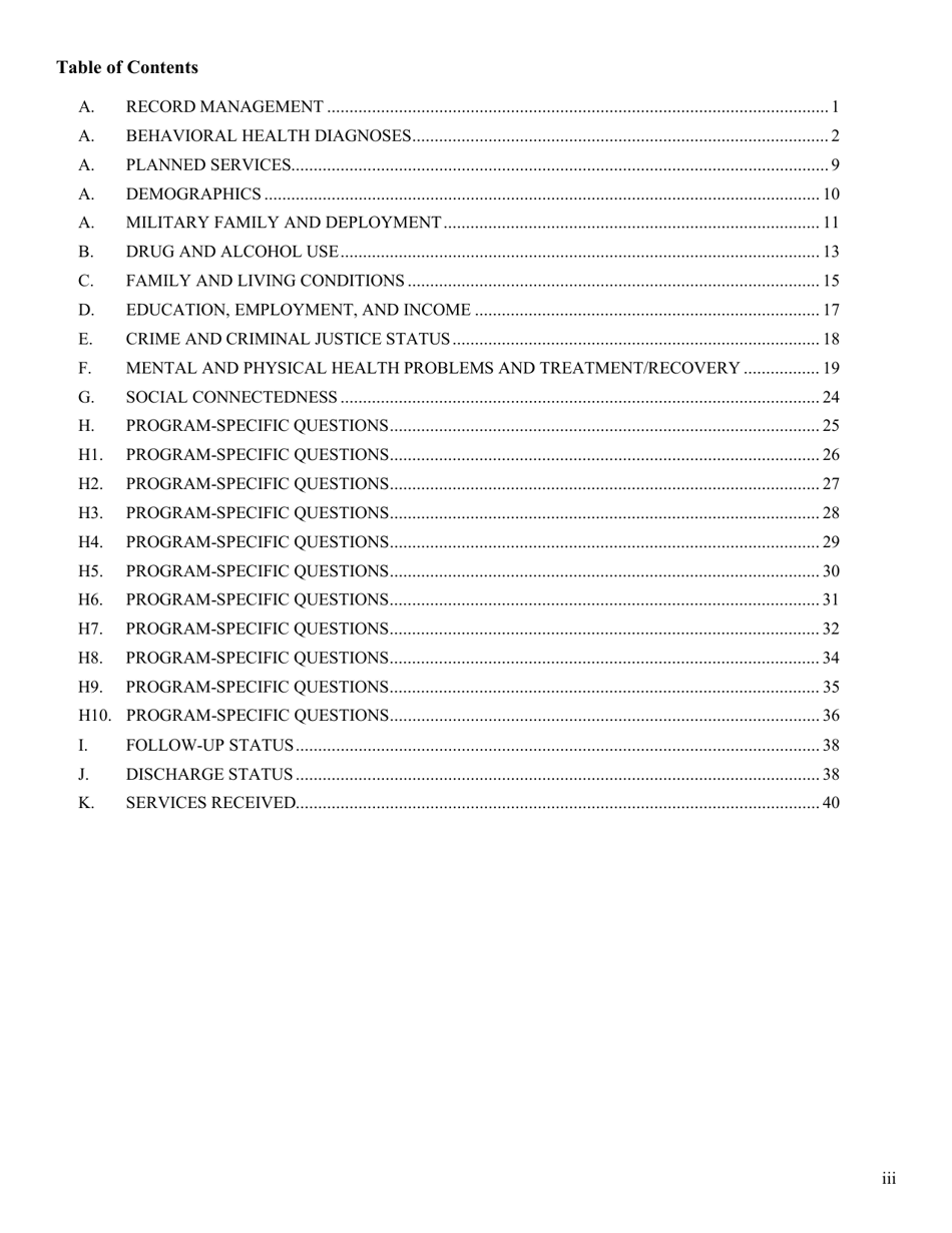 Government Performance and Results Act (Gpra) Client Outcome Measures for Discretionary Programs, Page 3