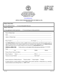 Form PH4289 Application for Registration of Medical Spa - Tennessee, Page 3