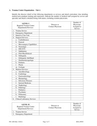 Form PH-4209 Application for Trauma Center Designation - Tennessee, Page 3