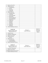 Form PH-4209 Application for Trauma Center Designation - Tennessee, Page 4