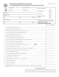 Form SLS458 (RV-R0012001) &quot;Tv Programming and Telecommunications Sales and Use Tax Return&quot; - Tennessee
