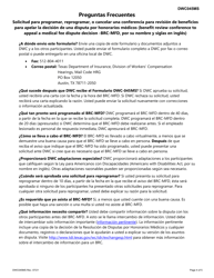 Formulario DWC045MS Solicitud Para Programar, Reprogramar, O Cancelar Una Conferencia Para Revision De Beneficios Para Apelar La Decision De Una Disputa Por Honorarios Medicos - Texas (Spanish), Page 4