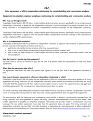 Form DWC083 Agreement for Certain Building and Construction Workers - Texas, Page 4