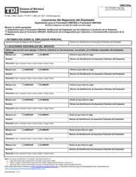 Document preview: Formulario DWC205S Locaciones Del Negocio(S) Del Empleador - Texas (Spanish)