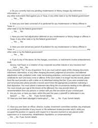 Form FIN434 Biographical Affidavit for Life Settlement Providers or Brokers - Texas, Page 2