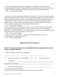 Form FIN434 Biographical Affidavit for Life Settlement Providers or Brokers - Texas, Page 3