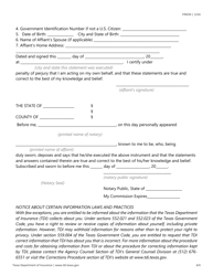Form FIN434 Biographical Affidavit for Life Settlement Providers or Brokers - Texas, Page 4