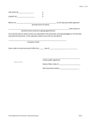 Form FIN431 Application for Renewal, Surrender, or Change of Information for a Life Settlement Provider or Broker - Texas, Page 13