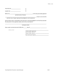 Form FIN431 Application for Renewal, Surrender, or Change of Information for a Life Settlement Provider or Broker - Texas, Page 15