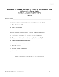 Form FIN431 Application for Renewal, Surrender, or Change of Information for a Life Settlement Provider or Broker - Texas, Page 3