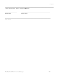Form FIN431 Application for Renewal, Surrender, or Change of Information for a Life Settlement Provider or Broker - Texas, Page 5