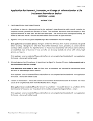 Form FIN431 Application for Renewal, Surrender, or Change of Information for a Life Settlement Provider or Broker - Texas, Page 9